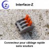Borne de connexion rapide à leviers 3 voies
