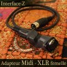 Adapteur Midi - XLR femelle pour booster