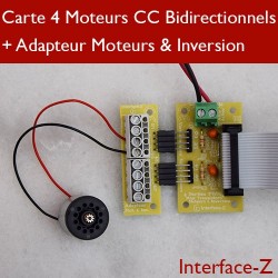 Carte Bidi - Moteurs CC Bidirectionnels - Cartes Interface-Z, électronique en art et événementiel