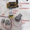 Carte PWM mini-transistors et moteurs Courant Continu