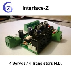 4 Servos / 4 Transistors H.D. en biais