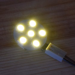 Ampoule LED 12V 1 Watt blanc chaud allumée