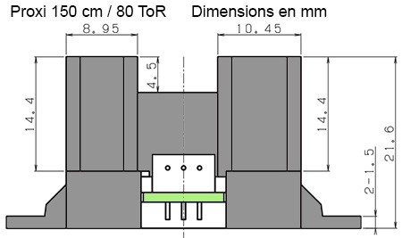 Dimensions du GP2Y0A02YK0F